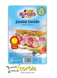 EL POZO JAMON COCIDO LONCHAS 140G 
