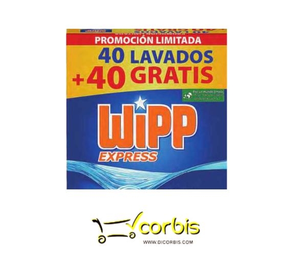 Compra WIPP EXPRESS 40+40 CACITOS 4,800KG. al mejor precio en