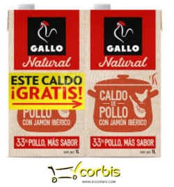GALLO CALDO POLLO JAMON P  2X1L  