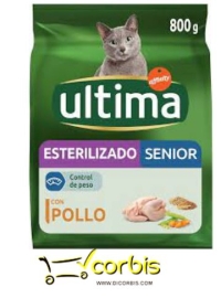 ULTIMA CAT ESTERILIZADO POLLO 800GR 