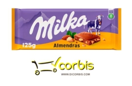 MILKA CHOCOLATE CON ALMENDRAS 125GR 