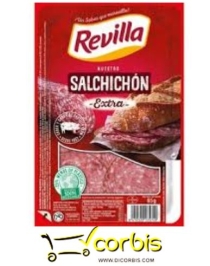 REVILLA SALCHICHON EN LONCHAS SIN GLUTEN 65GR