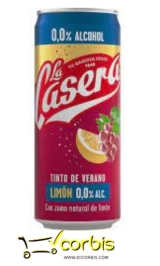 LA CASERA TINTO VERANO LIMON SIN ALC  33CL 