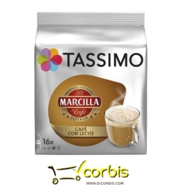 TASSIMO MARCILLA CAFE CON LECHE 16CAPSULAS 184GR