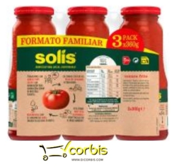 SOLIS TOMATE FRITO CRISTAL P 3X360G