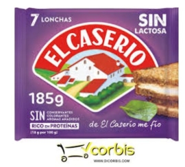 EL CASERIO 7 LONCHAS S LACTOSA 185G