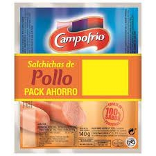 CAMPOFRIO SALCHICHAS POLLO PACK 2X140G 