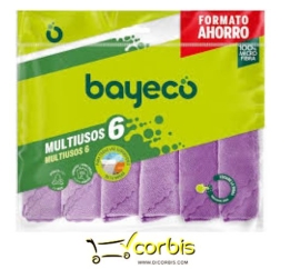 BAYECO BAYETAS MICROFIBRAS 30X30 P 6U